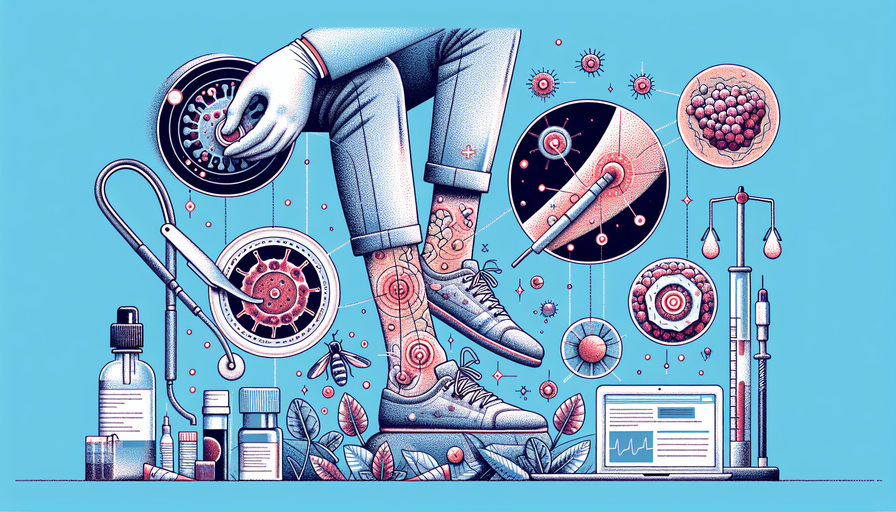 [건강] 다리에 수포 발생 갑작스런 위험 신호 관련 AI 이미지