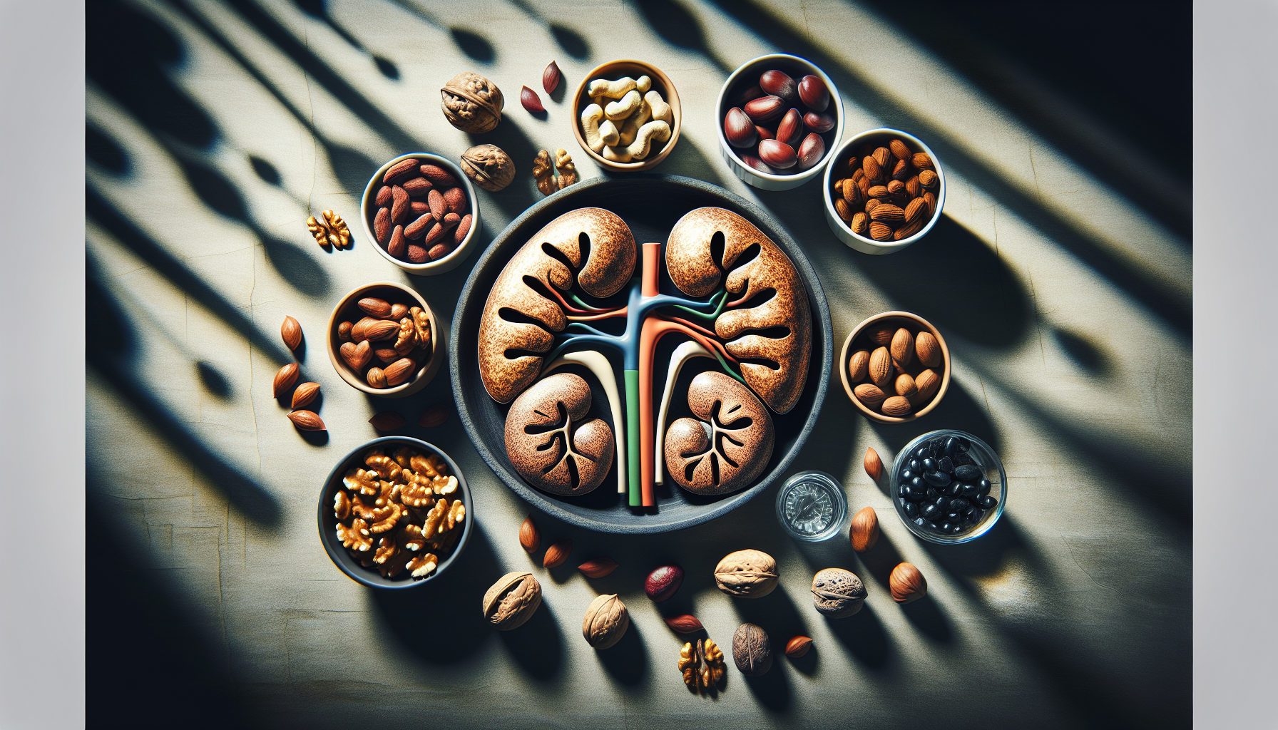 건강 신장을 위협하는 견과류 섭취 시 유의할 점 관련 AI 이미지