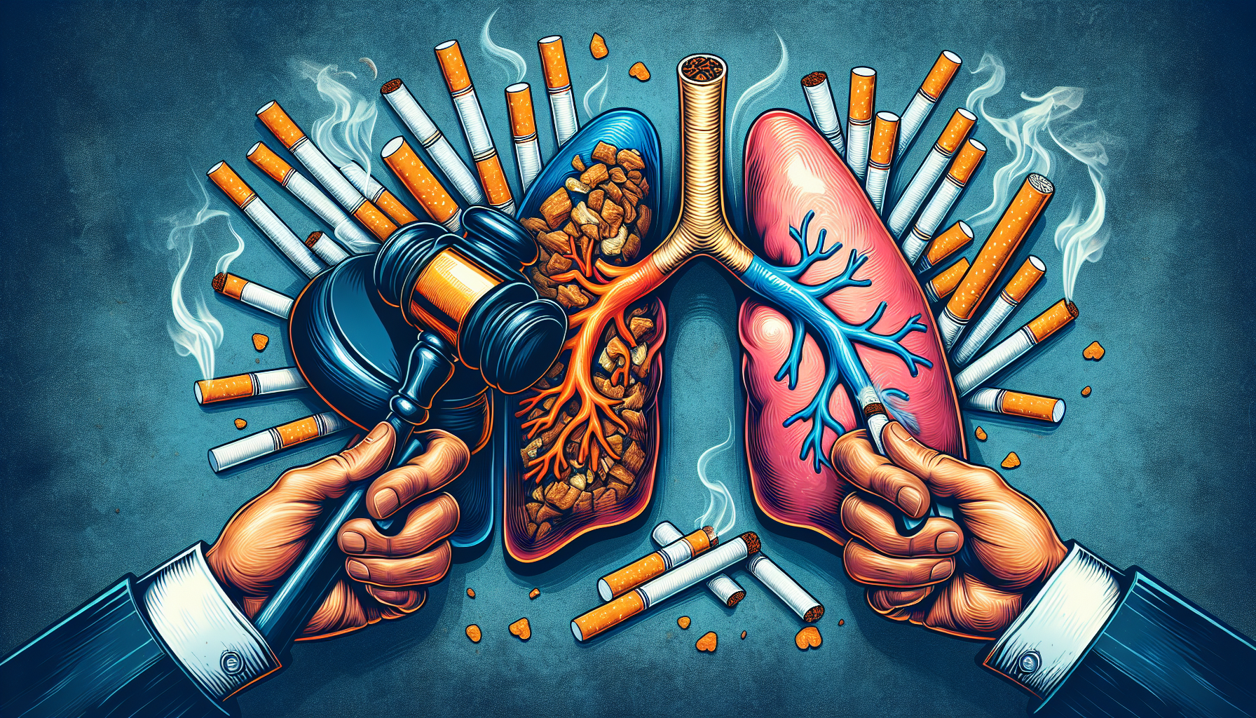 [건강] 흡연과 암 손해배상 소송 2심 결과 관련 AI 이미지