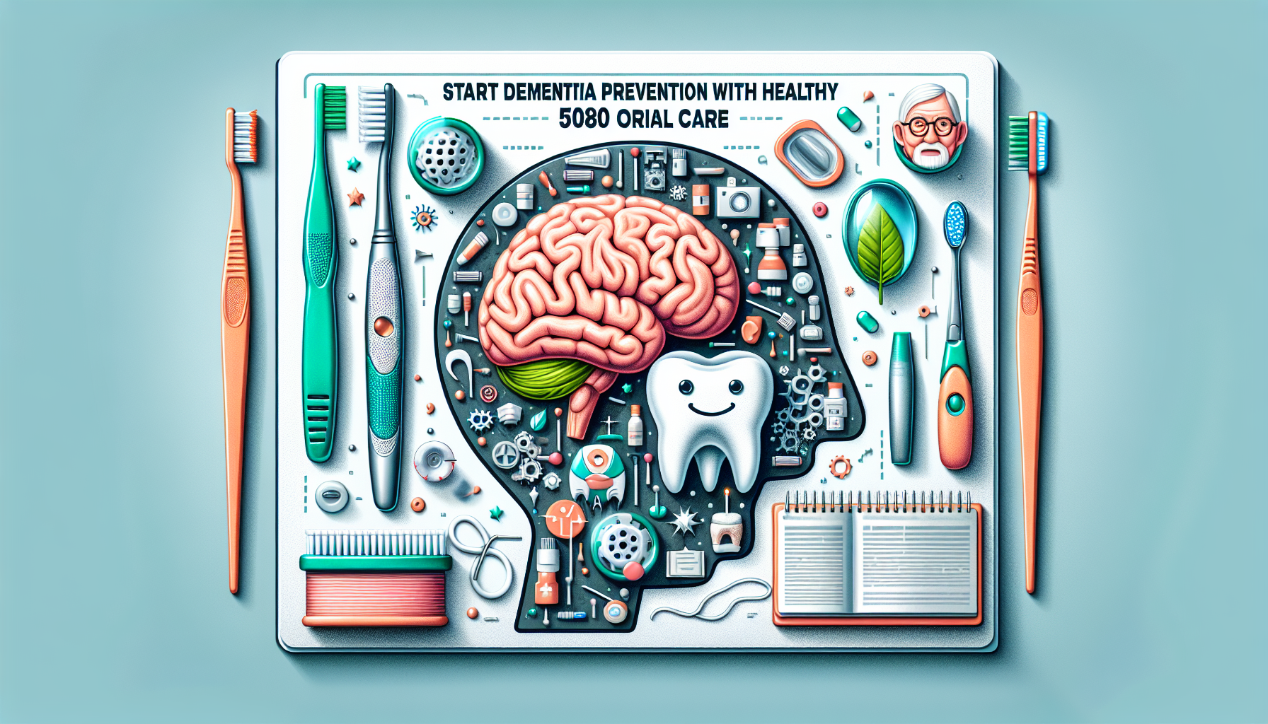 건강 5080 구강 관리로 치매 예방 시작 관련 AI 이미지