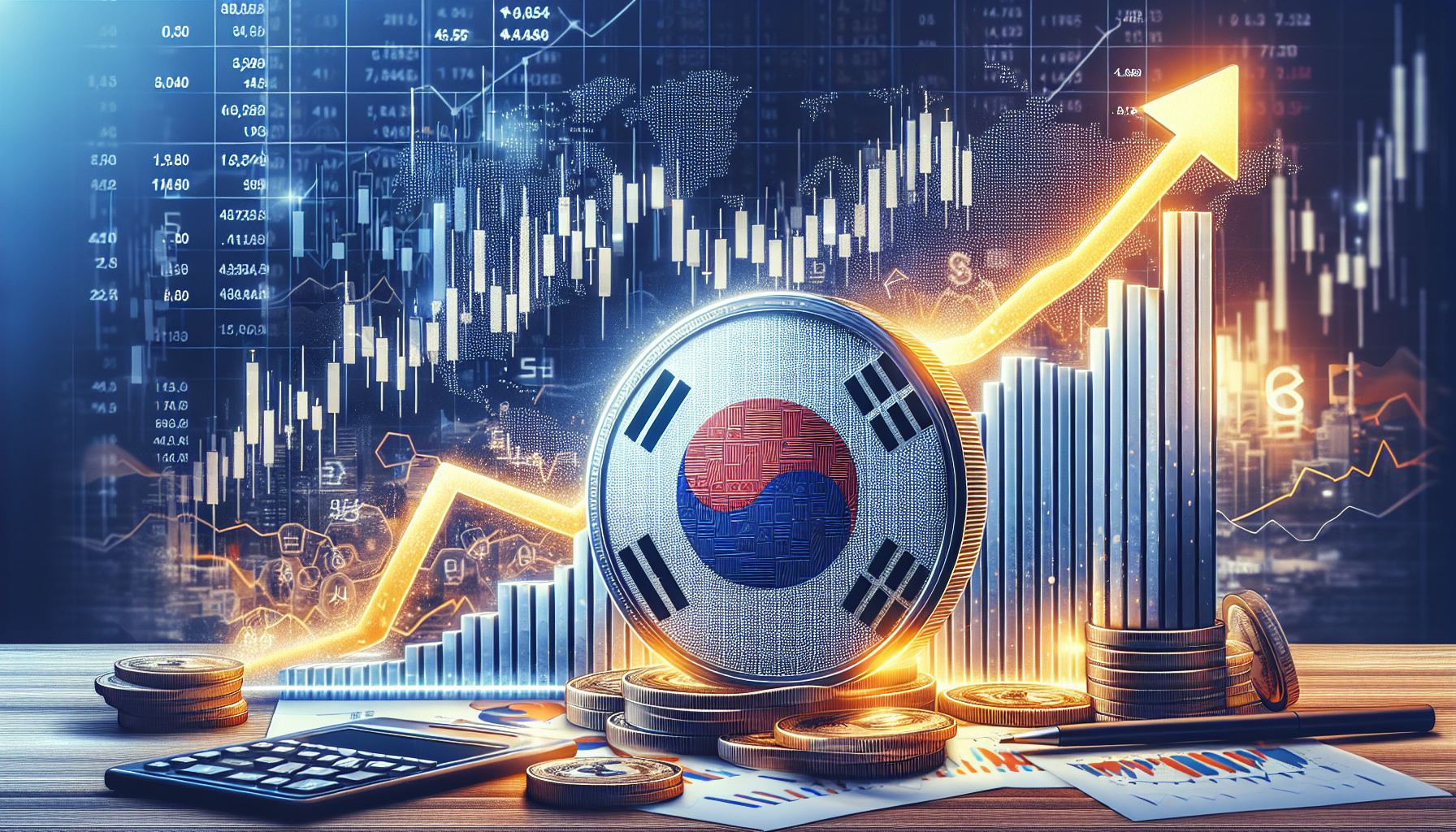 [경제] 원화 스테이블 코인 도입 관련주 상승 관련 AI 이미지
