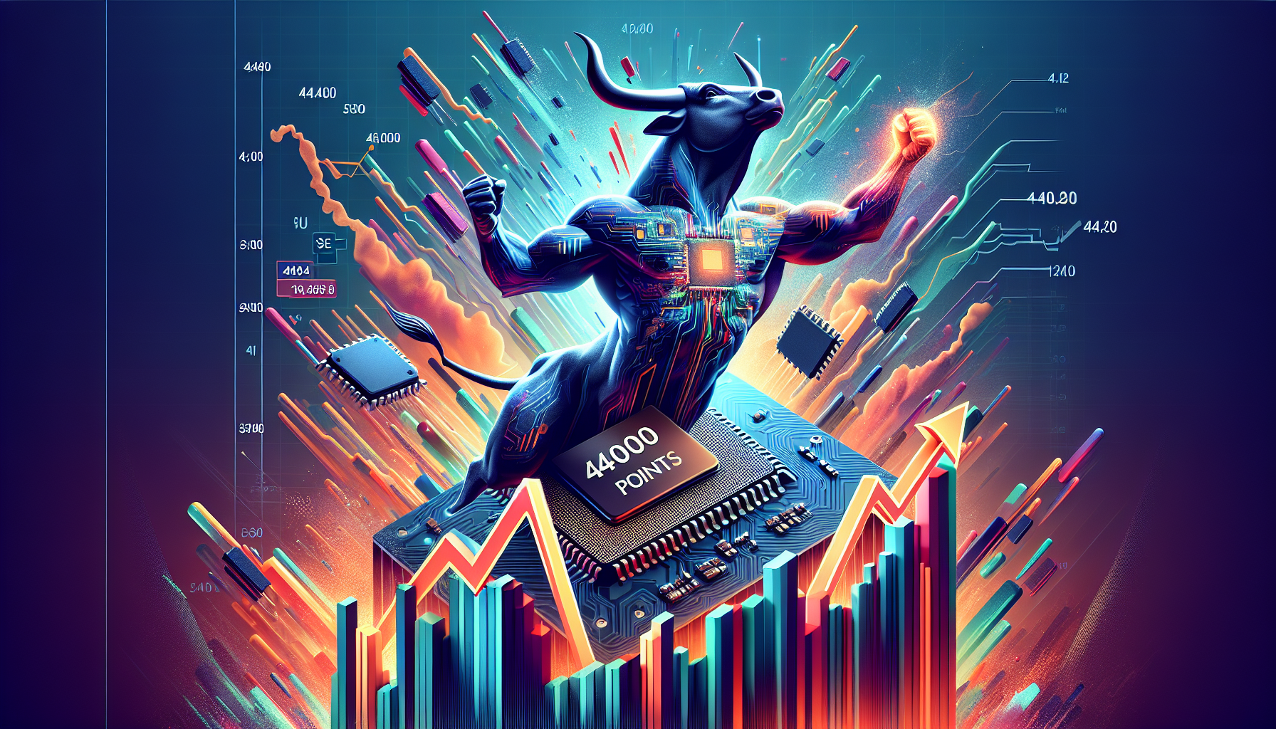 [경제] 코스피 4400 돌파 반도체 강세의 힘 관련 AI 이미지