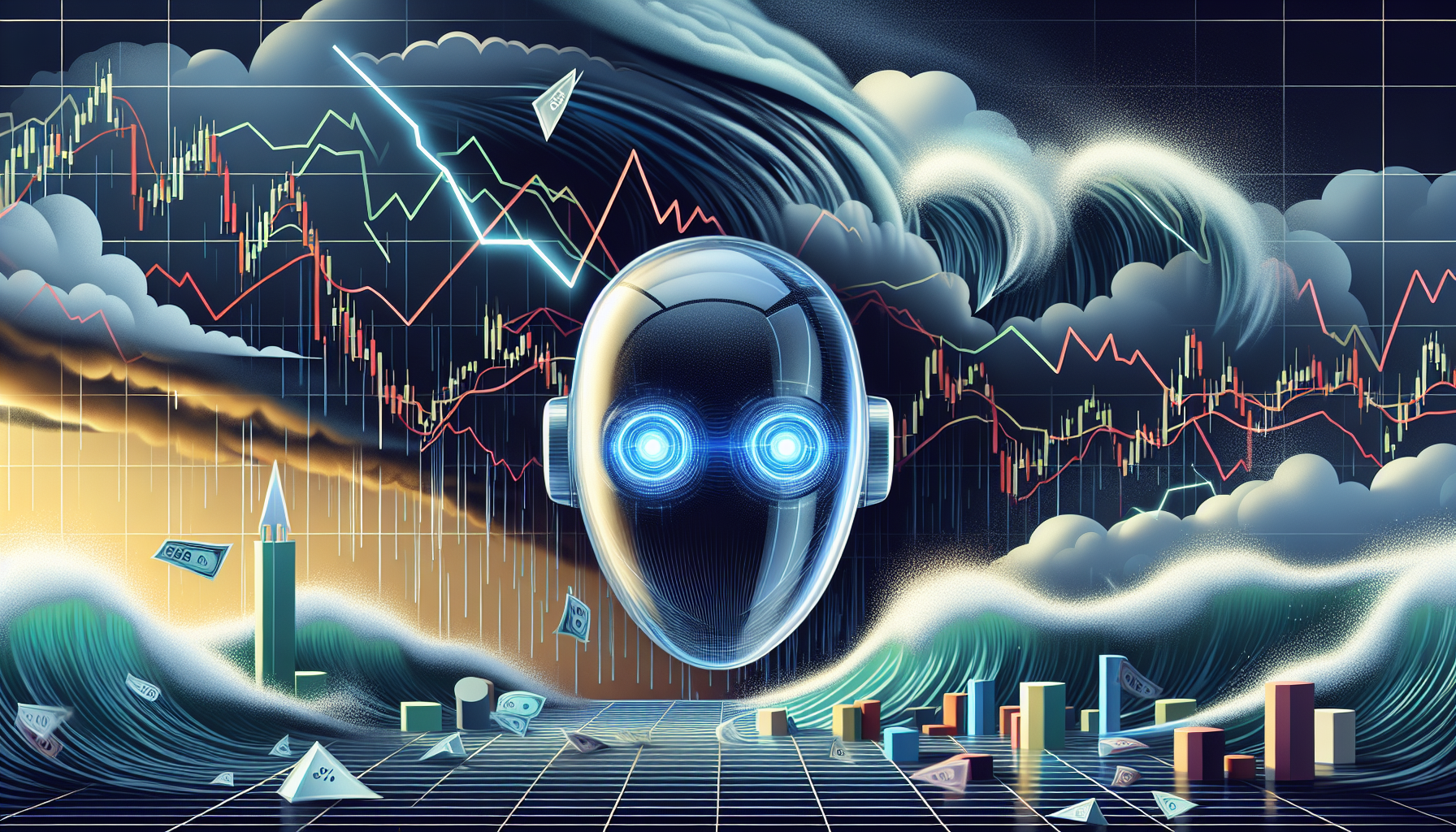 [경제] AI 거품 논란 속 나스닥 2퍼센트 급락 관련 AI 이미지
