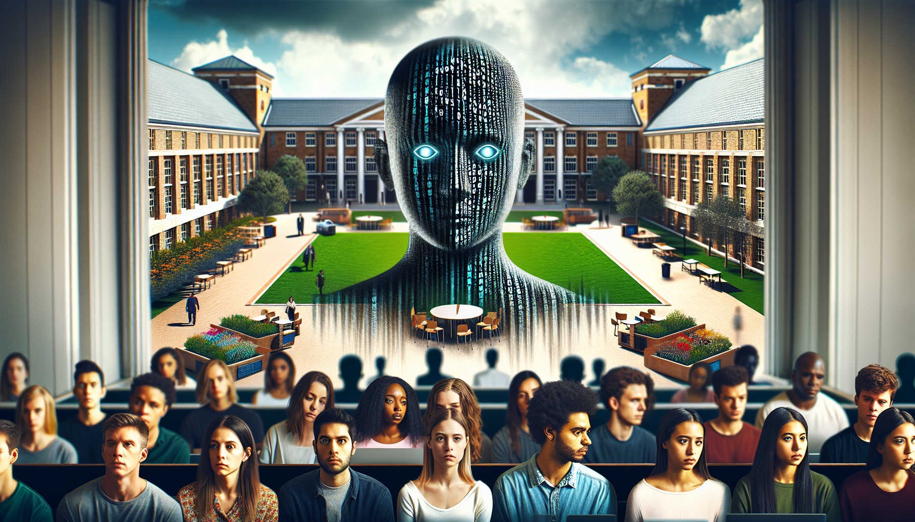 [교육] AI 부정행위 확산 대학가의 긴장 관련 AI 이미지