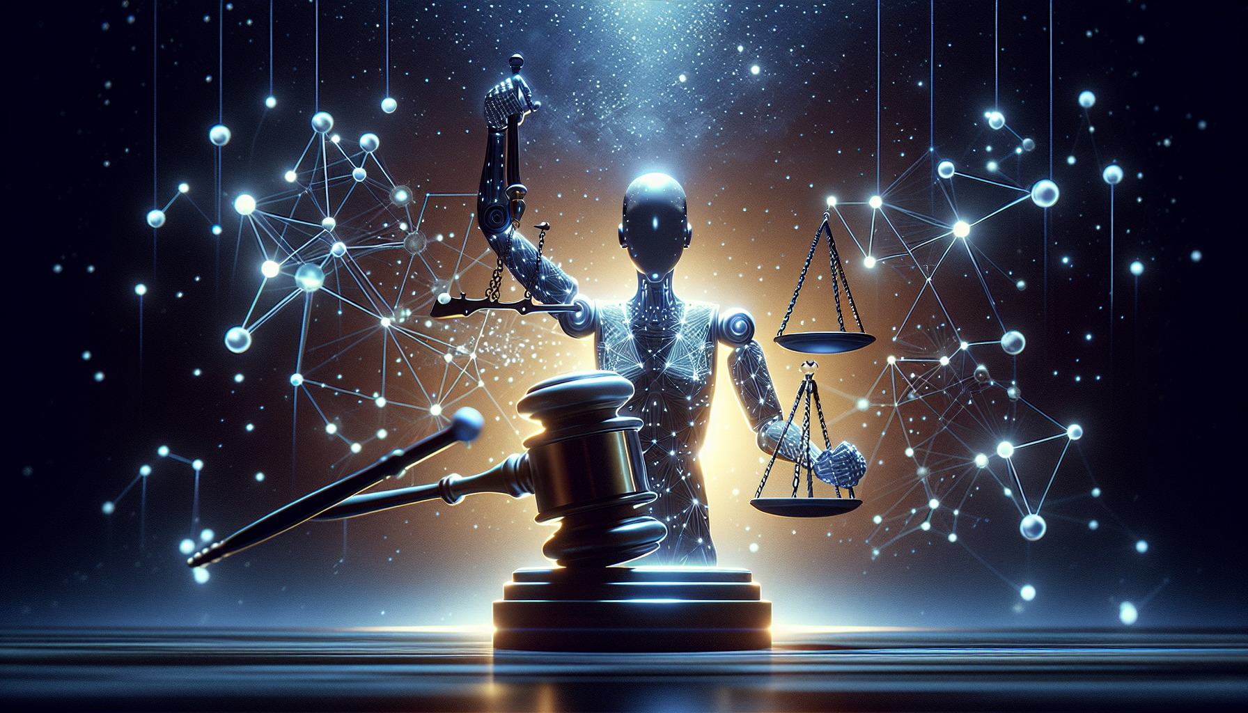[기술] AI 판사 도입과 법률 혁신의 미래 관련 AI 이미지