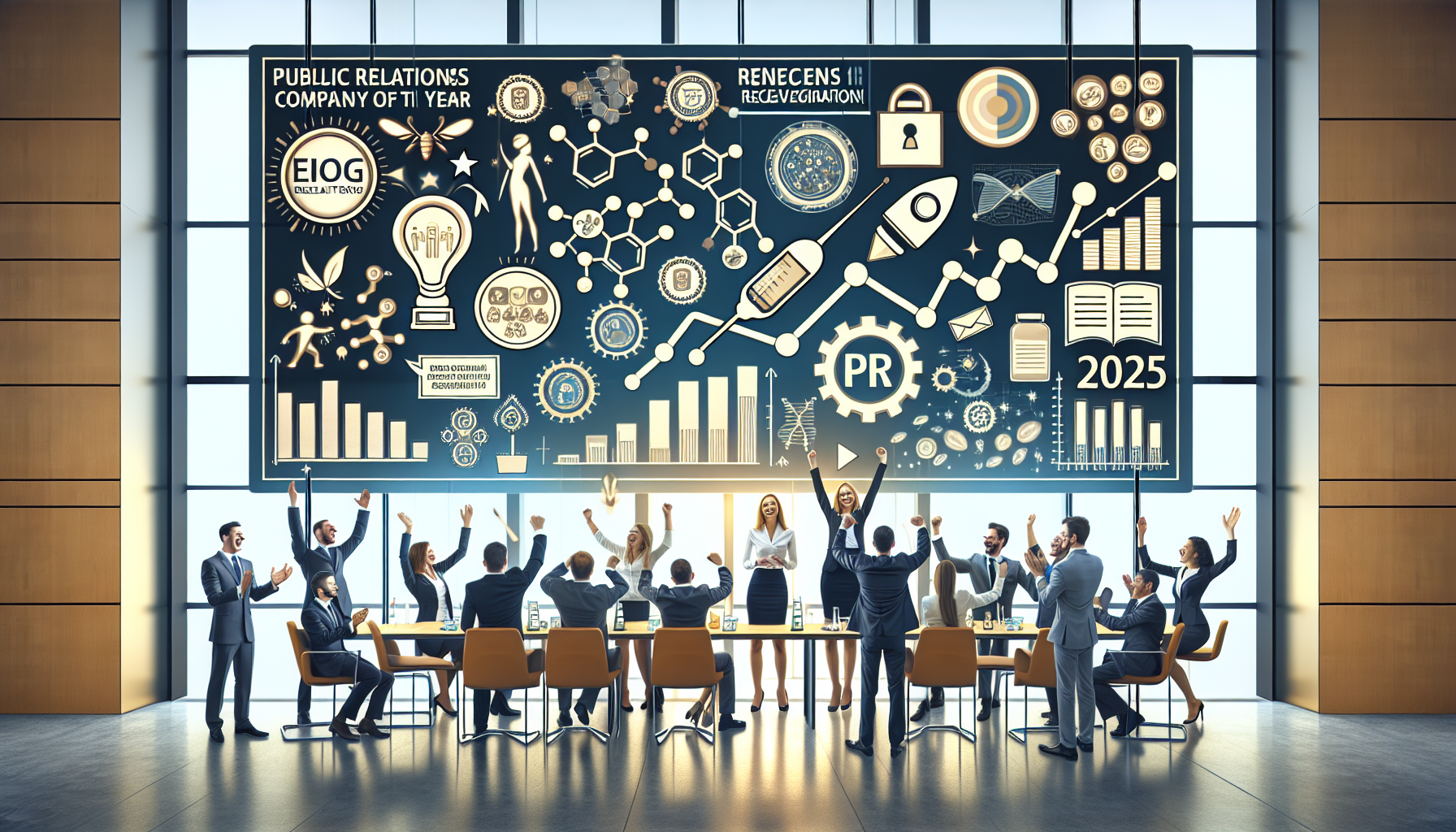 [뉴스] 엔자임헬스 2025 올해의 PR 기업 선정 관련 AI 이미지