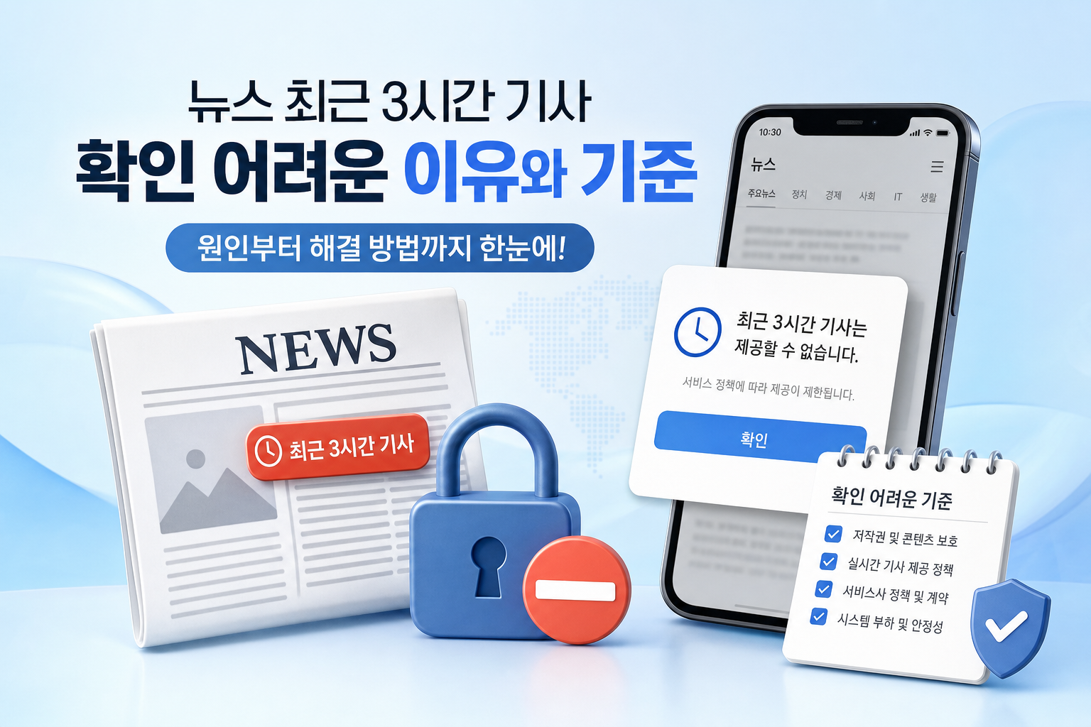 뉴스 최근 3시간 기사 확인 어려운 이유와 기준 관련 AI 이미지