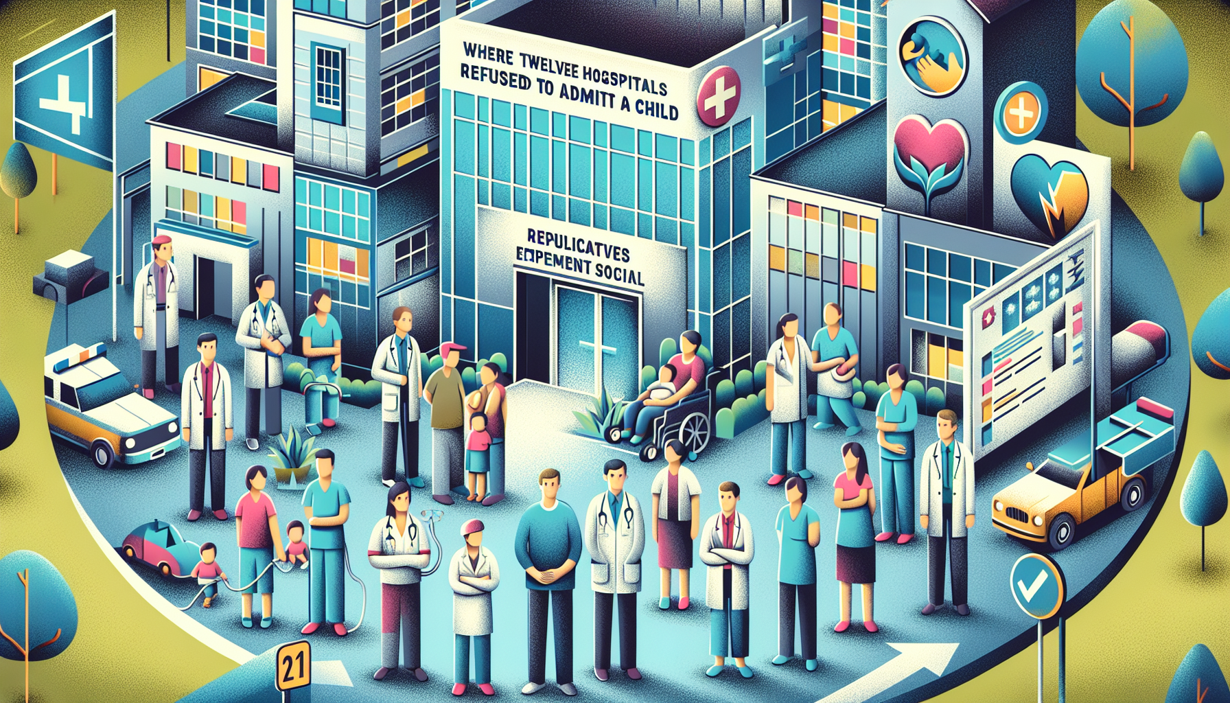 [사회] 부산 병원 12곳 수용 거절 어린이 사건 파장 관련 AI 이미지