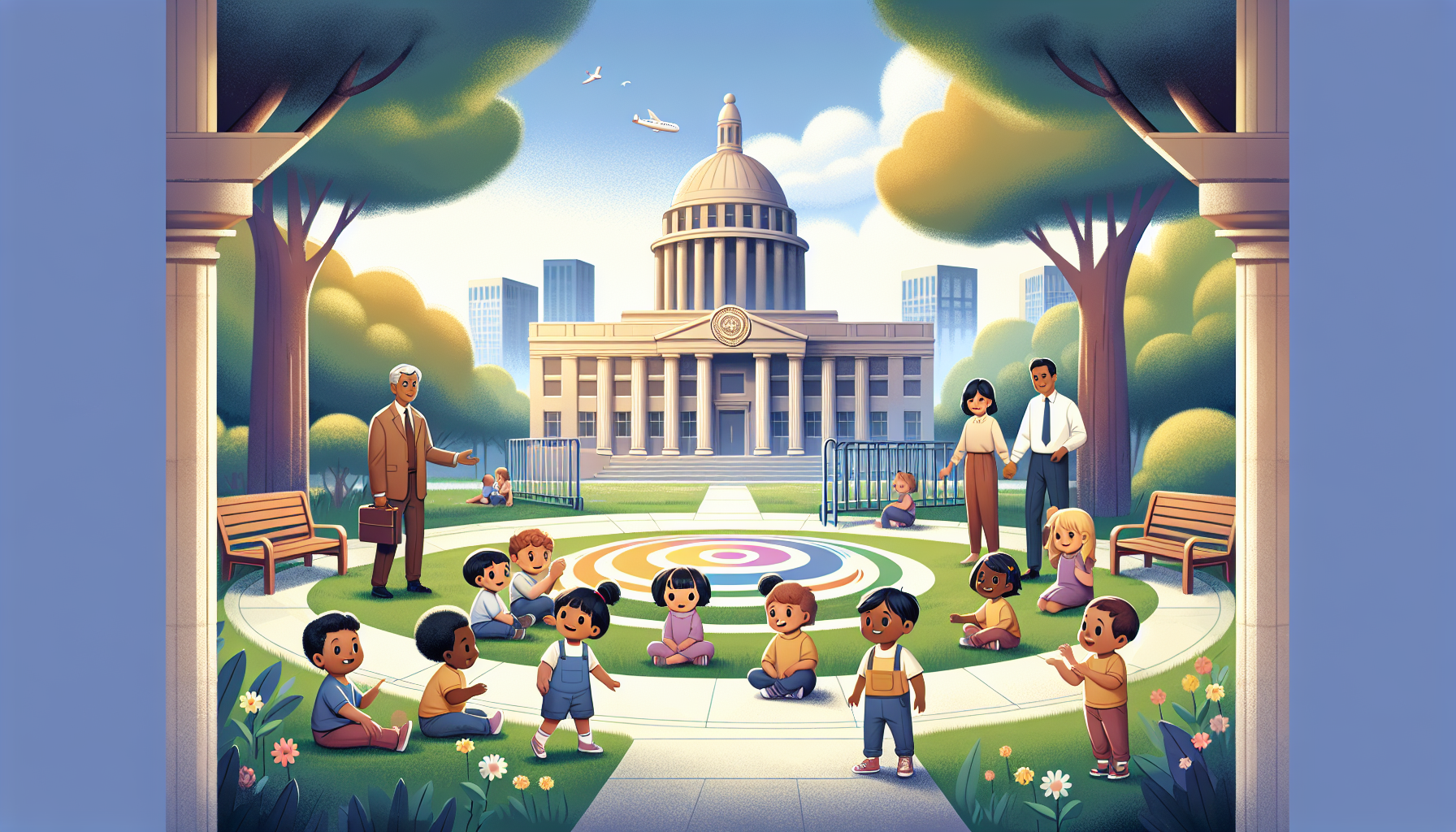 [사회] 아동 학대 예방 위한 정부 정책 발표 관련 AI 이미지