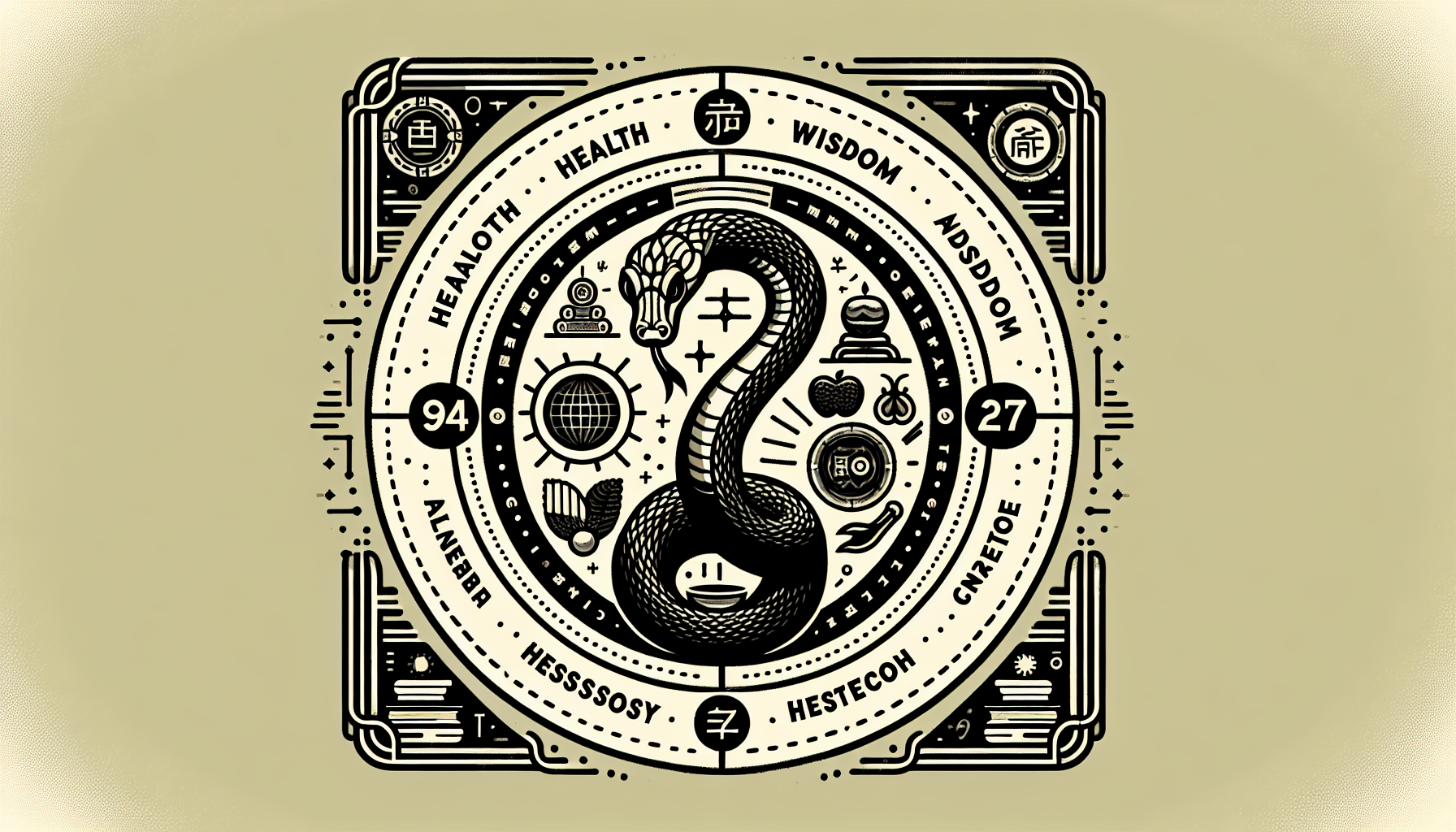 운세 뱀띠 1965년생 1977년생 건강과 지혜 관련 AI 이미지