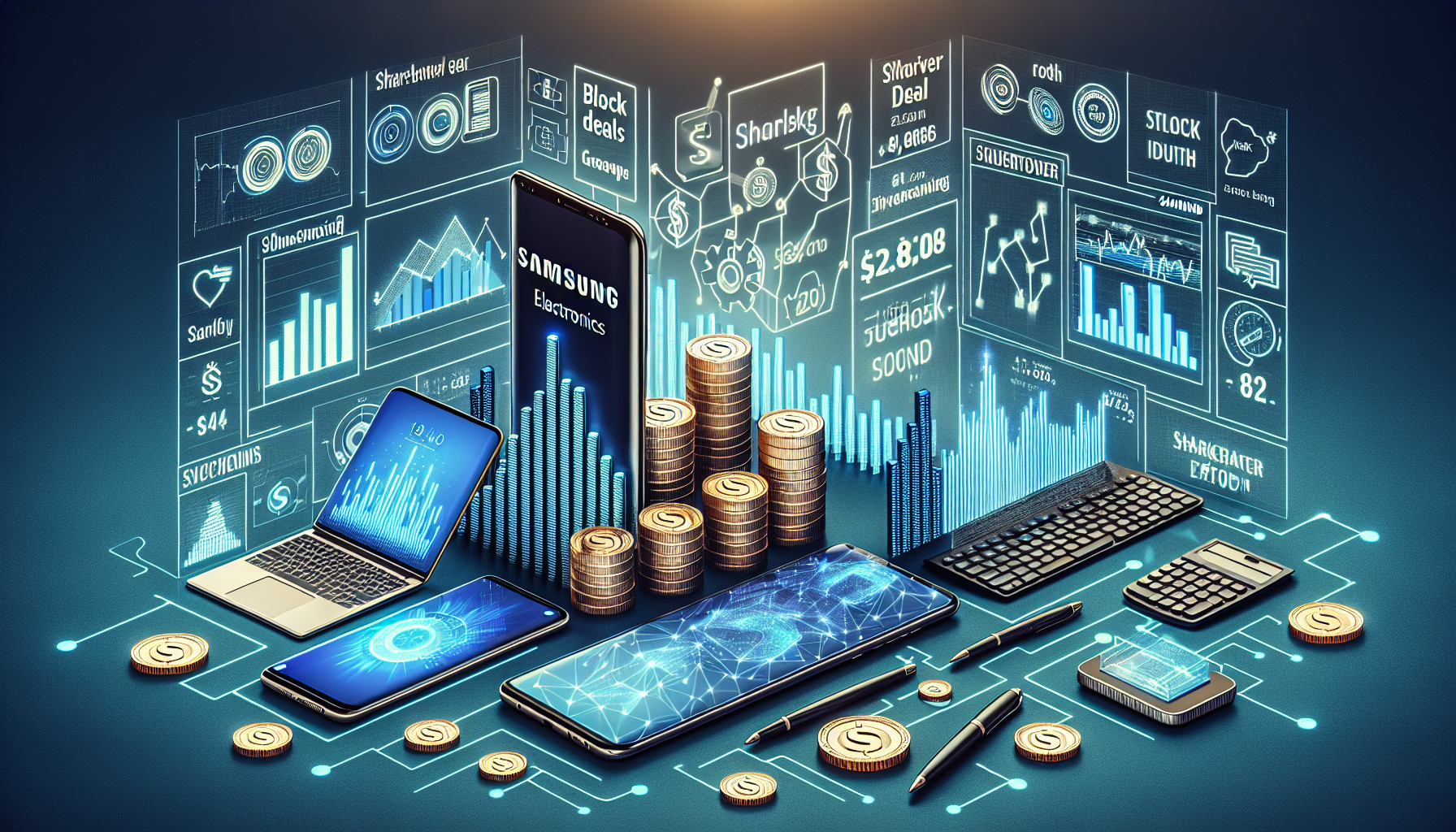 [증권 매매] 삼성전자 블록딜과 주주환원 시대 동향 관련 AI 이미지