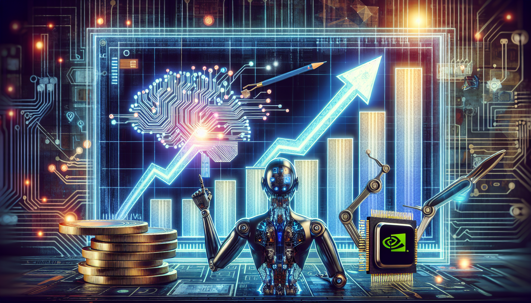 [증권] 엔비디아 주가 상승과 AI 수요 확대 전망 관련 AI 이미지