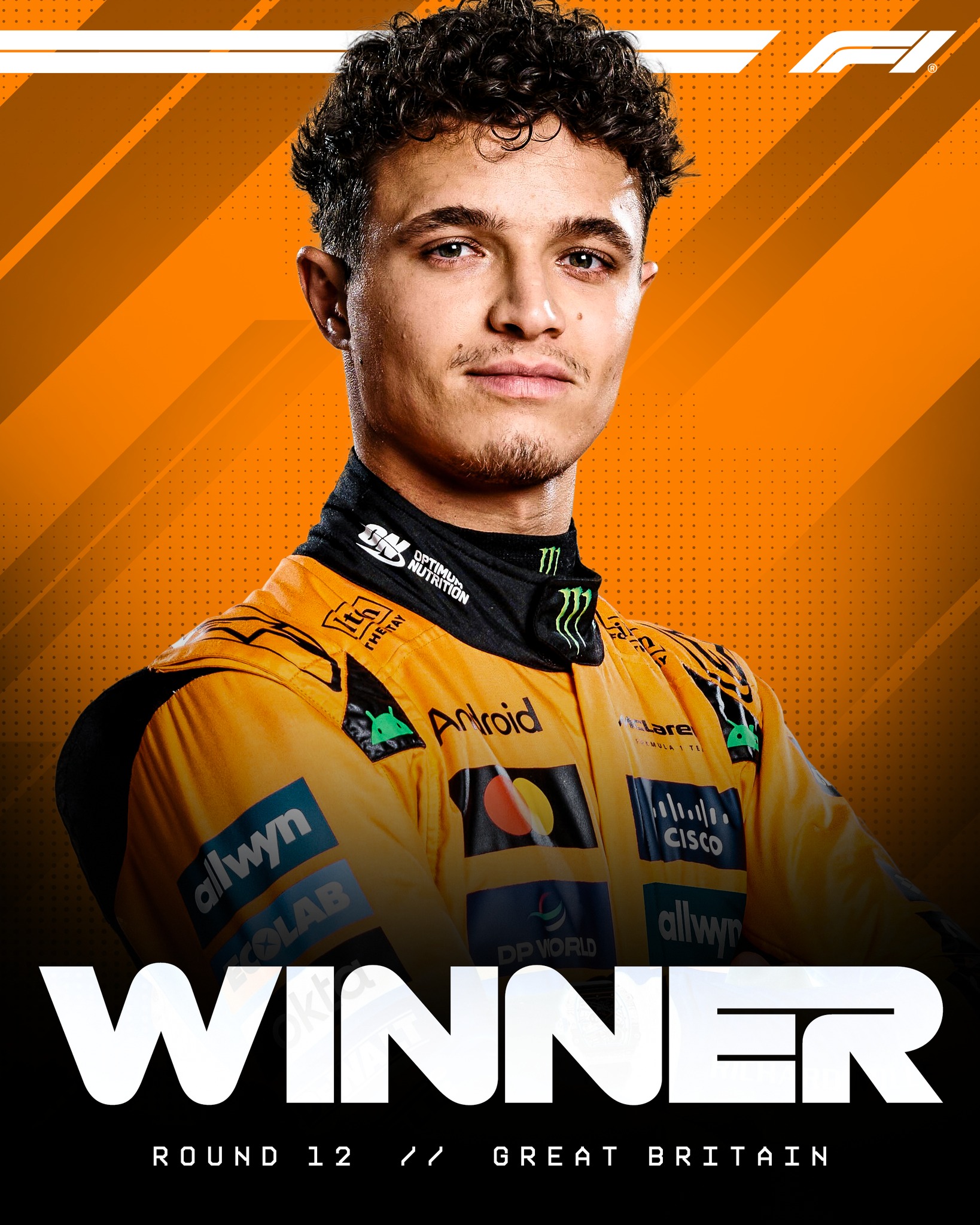 F1 2025 영국 그랑프리 맥라렌 원투 피니시 관련 이미지