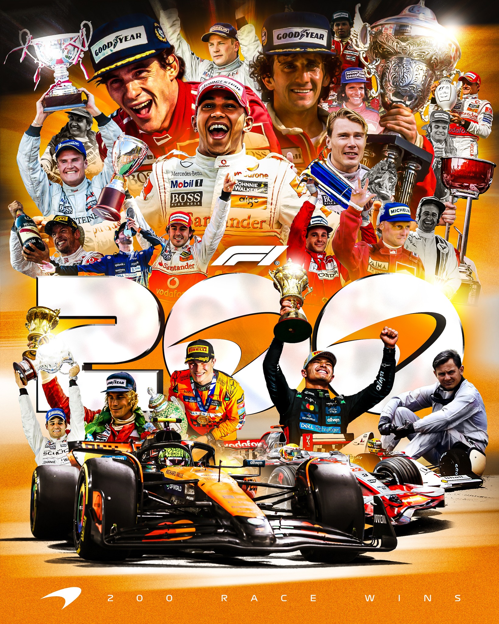 F1 헝가리 랜도 노리스 첫 우승 맥라렌 통산 200승 달성 관련 이미지