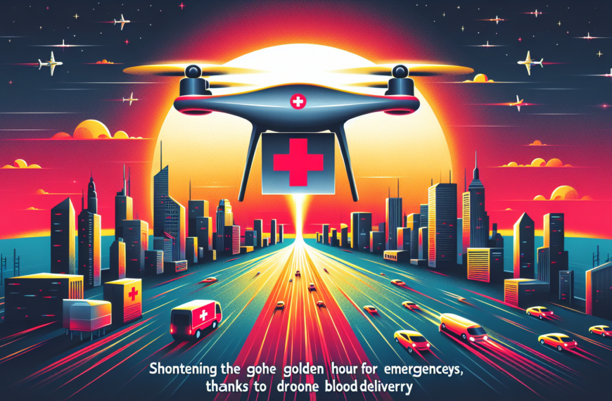 [기술] 드론 혈액 배송으로 응급 골든타임 단축 관련 이미지