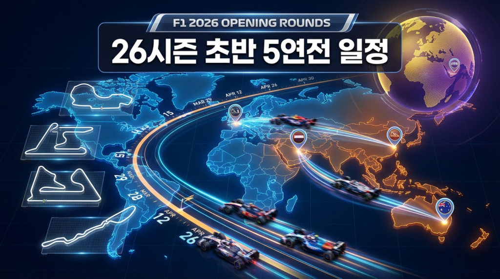 포뮬러 원 26시즌 초반 5연전 일정 총정리! 관련 이미지
