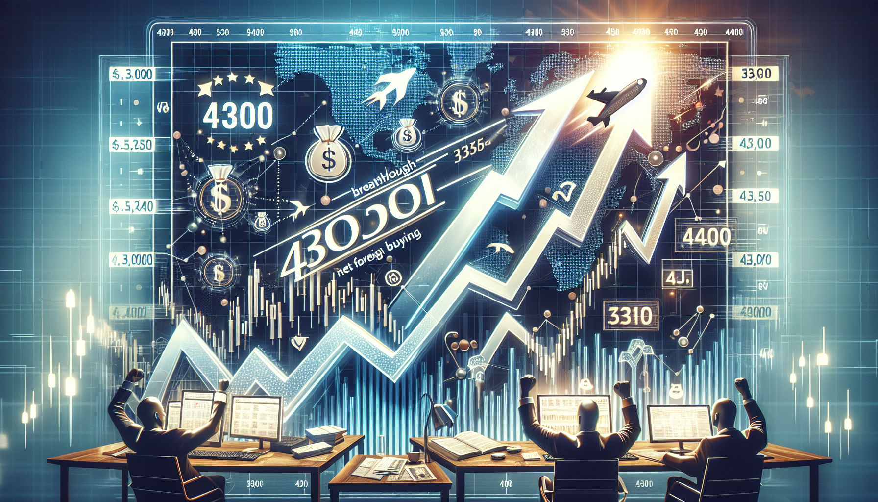 [증권] 코스피 4300 돌파 외국인 순매수 급등세 관련 이미지