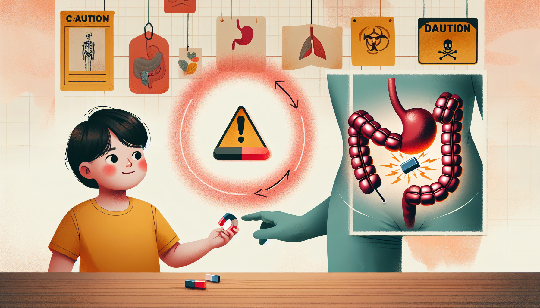 [건강] 어린이 복통 원인 자석 삼킴 주의하세요 관련 이미지