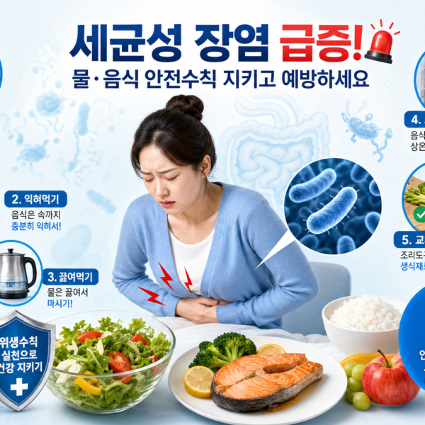 건강 세균성 장염 급증 물 음식 안전수칙 예방법 관련 이미지