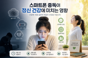 건강 스마트폰 중독이 정신 건강에 미치는 영향 관련 이미지