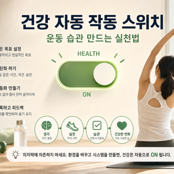 건강 자동 작동 스위치 운동 습관 만드는 실천법 관련 이미지