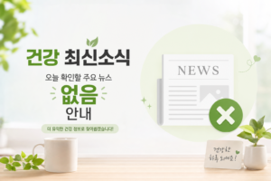 건강 최신소식 오늘 확인할 주요 뉴스 없음 안내 관련 이미지