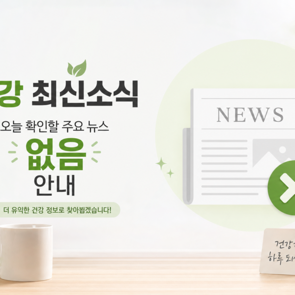 건강 최신소식 오늘 확인할 주요 뉴스 없음 안내 관련 이미지