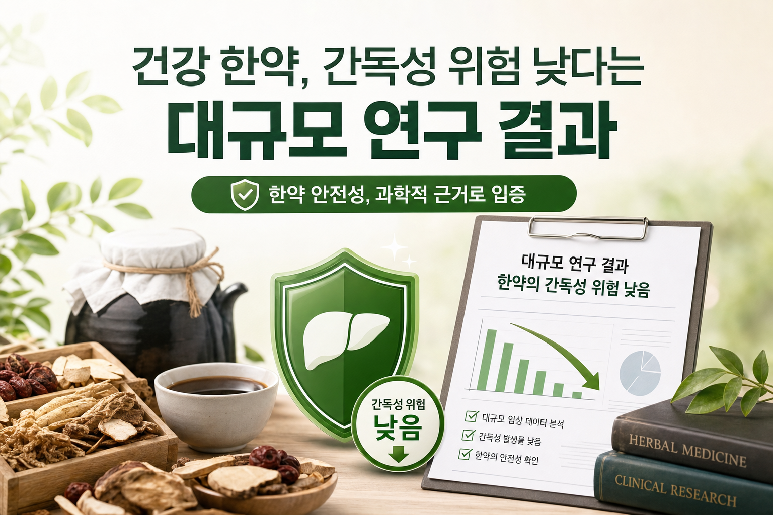 건강 한약 간독성 위험 낮다는 대규모 연구 결과 관련 이미지