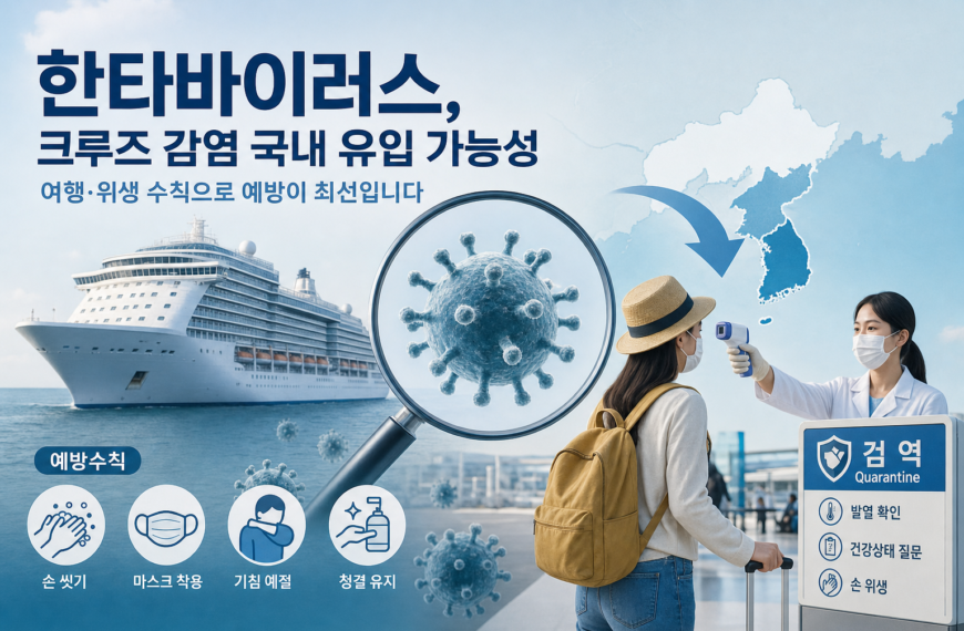 건강 한타바이러스 크루즈 감염 국내 유입 가능성