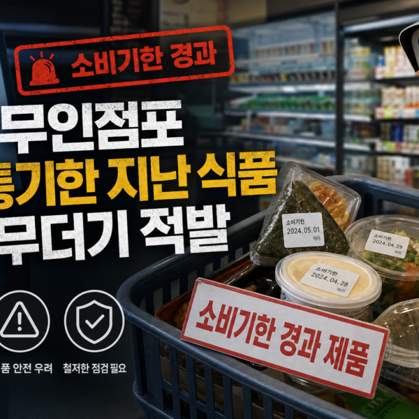 사회 무인점포 소비기한 지난 식품 무더기 적발 관련 이미지