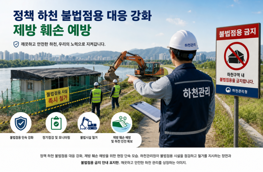 정책 하천 불법점용 대응 강화 제방 훼손 예방