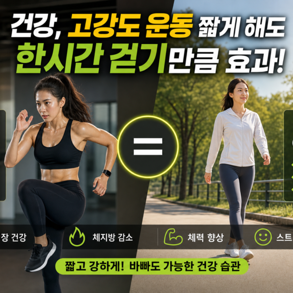 건강 고강도 운동 짧게 해도 한시간 걷기만큼 효과 관련 이미지