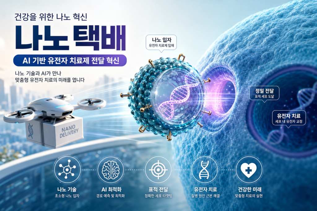 건강 나노 택배 AI 유전자 치료제 전달 혁신 관련 이미지