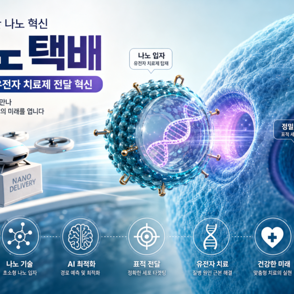 건강 나노 택배 AI 유전자 치료제 전달 혁신 관련 이미지