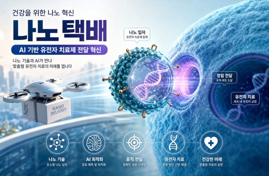 건강 나노 택배 AI 유전자 치료제 전달 혁신 관련 이미지