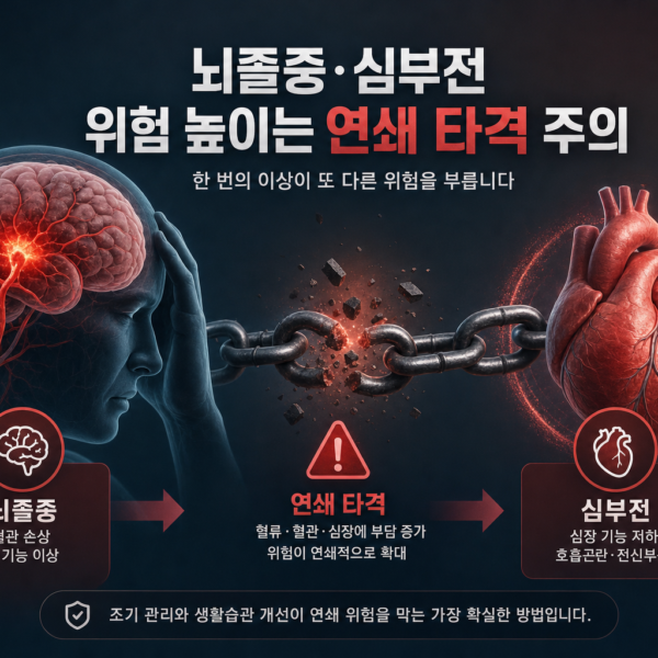 건강 뇌졸중 심부전 위험 높이는 연쇄 타격 주의 관련 이미지