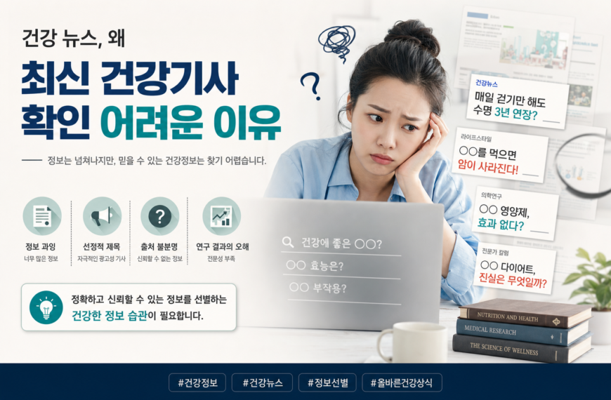 건강 뉴스 최신 건강기사 확인 어려운 이유 정리