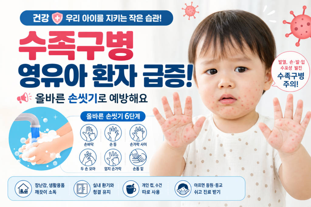 건강 수족구병 영유아 환자 급증 손씻기 예방법 관련 이미지