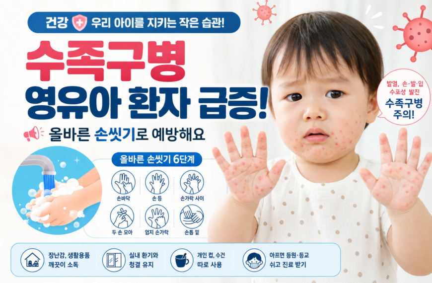 건강 수족구병 영유아 환자 급증 손씻기 예방법