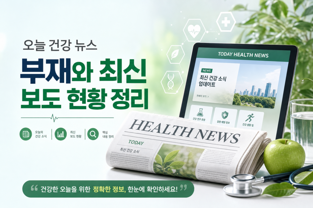건강 오늘건강뉴스 부재와 최신 보도 현황 정리 관련 이미지
