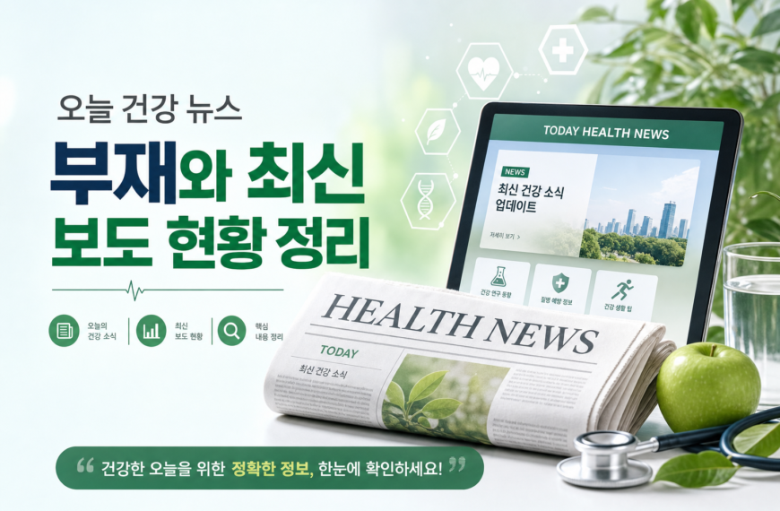 건강 오늘건강뉴스 부재와 최신 보도 현황 정리 관련 이미지