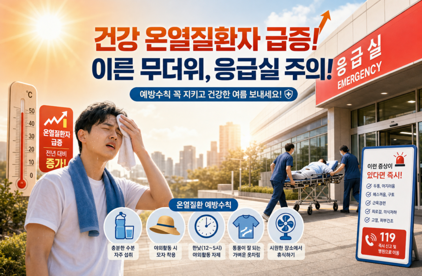 건강 온열질환자 급증 이른 무더위 응급실 예방수칙 관련 이미지