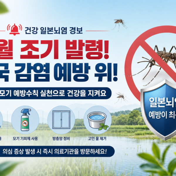건강 일본뇌염 경보 유월 조기 발령 전국 감염 예방 관련 이미지