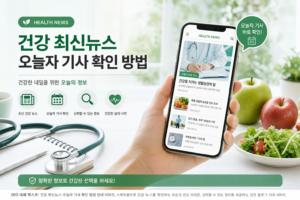 건강 최신건강뉴스 오늘자 기사 확인 방법 안내 관련 이미지