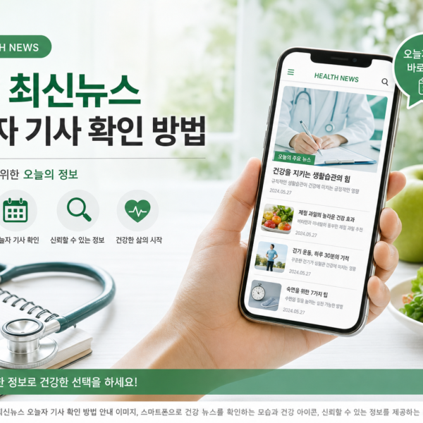 건강 최신건강뉴스 오늘자 기사 확인 방법 안내 관련 이미지