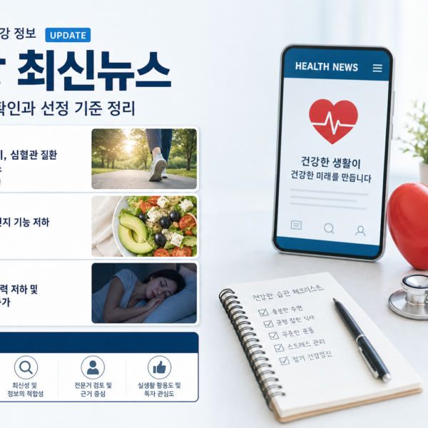 건강 최신뉴스 최근 기사 확인과 선정 기준 정리 관련 이미지