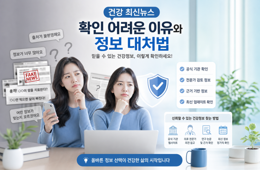 건강 최신뉴스 확인 어려운 이유와 정보 대처법 관련 이미지