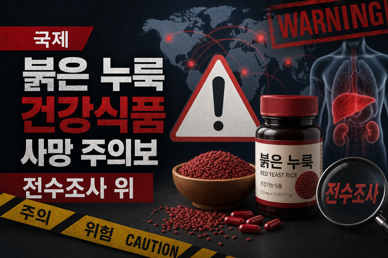 국제 붉은 누룩 건강식품 사망 주의보 전수조사 관련 이미지