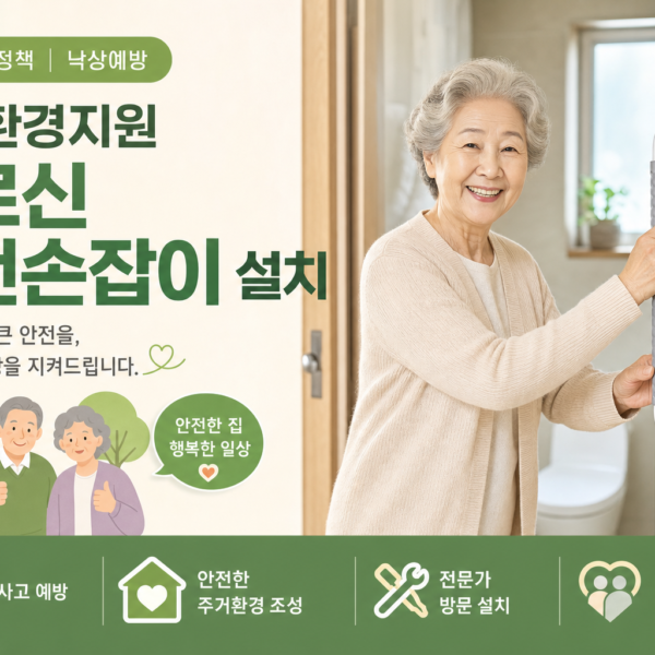 복지정책 낙상예방 재가환경지원 어르신 안전손잡이 설치 관련 이미지