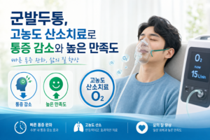 건강 군발두통 고농도 산소치료 통증감소와 만족도 관련 이미지